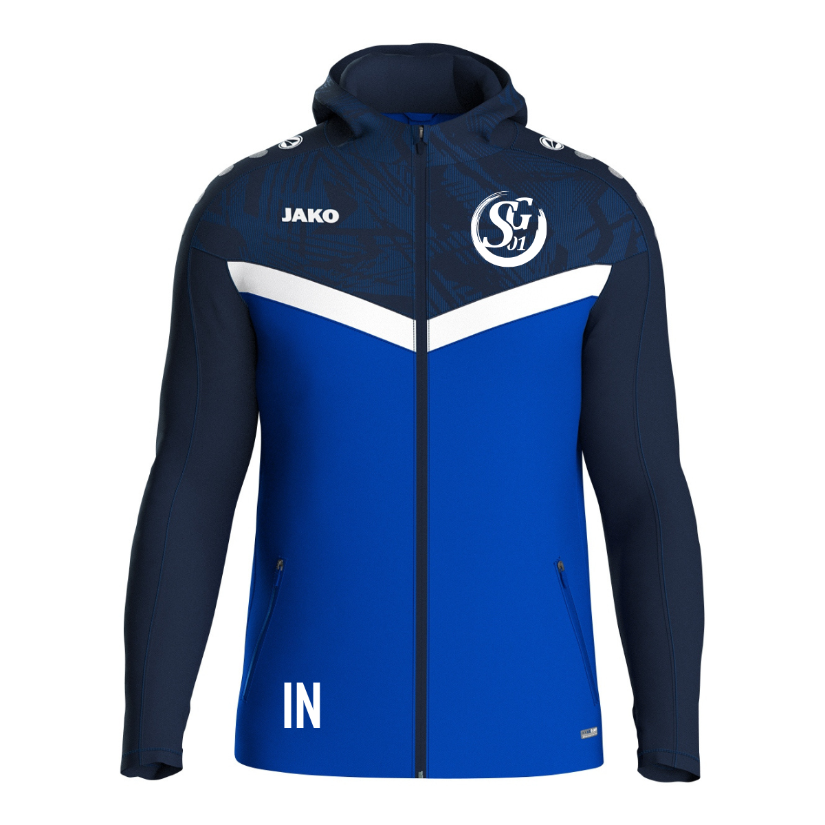 Jako Kapuzenjacke Iconic royal/marine (inkl. Bedruckung) - SG01