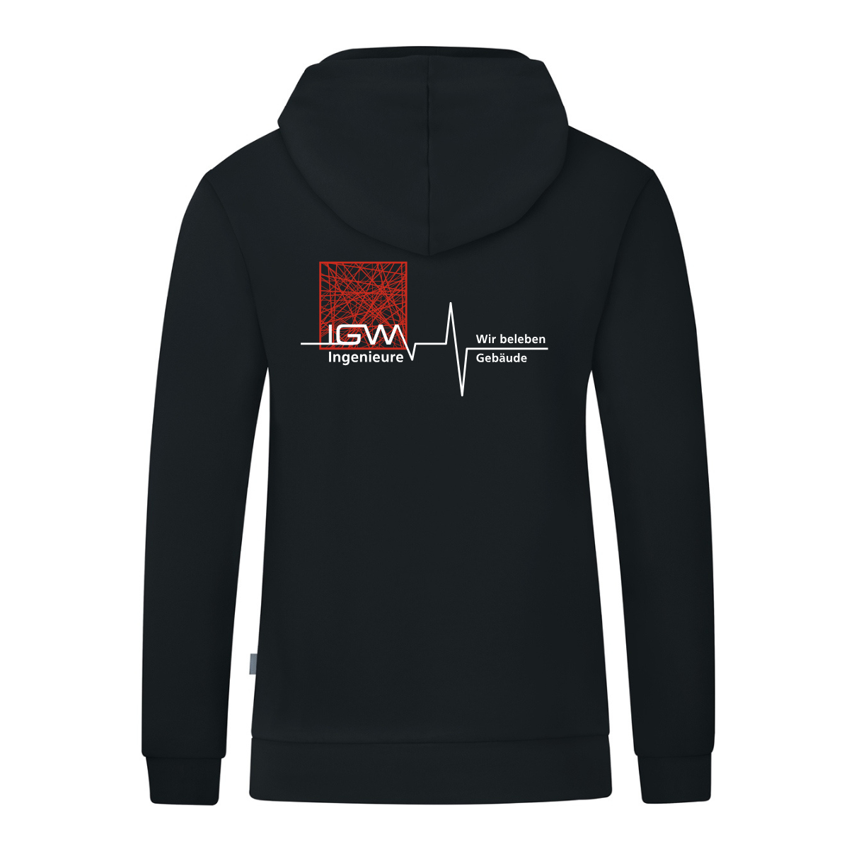 JAKO Kapuzenjacke Organic schwarz (inkl. Veredelung) - IGW