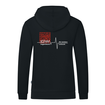 JAKO Kapuzenjacke Organic schwarz (inkl. Veredelung) - IGW