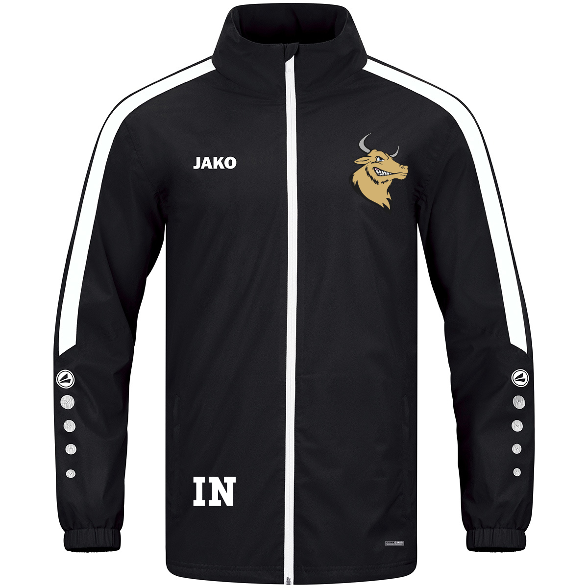 JAKO Allwetterjacke Power schwarz (inkl. Bedruckung) - Bulls Bondorf