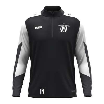 JAKO ZipTop Dynamic schwarz/weiß (inkl. Bedruckung) SG Nagold-Nord
