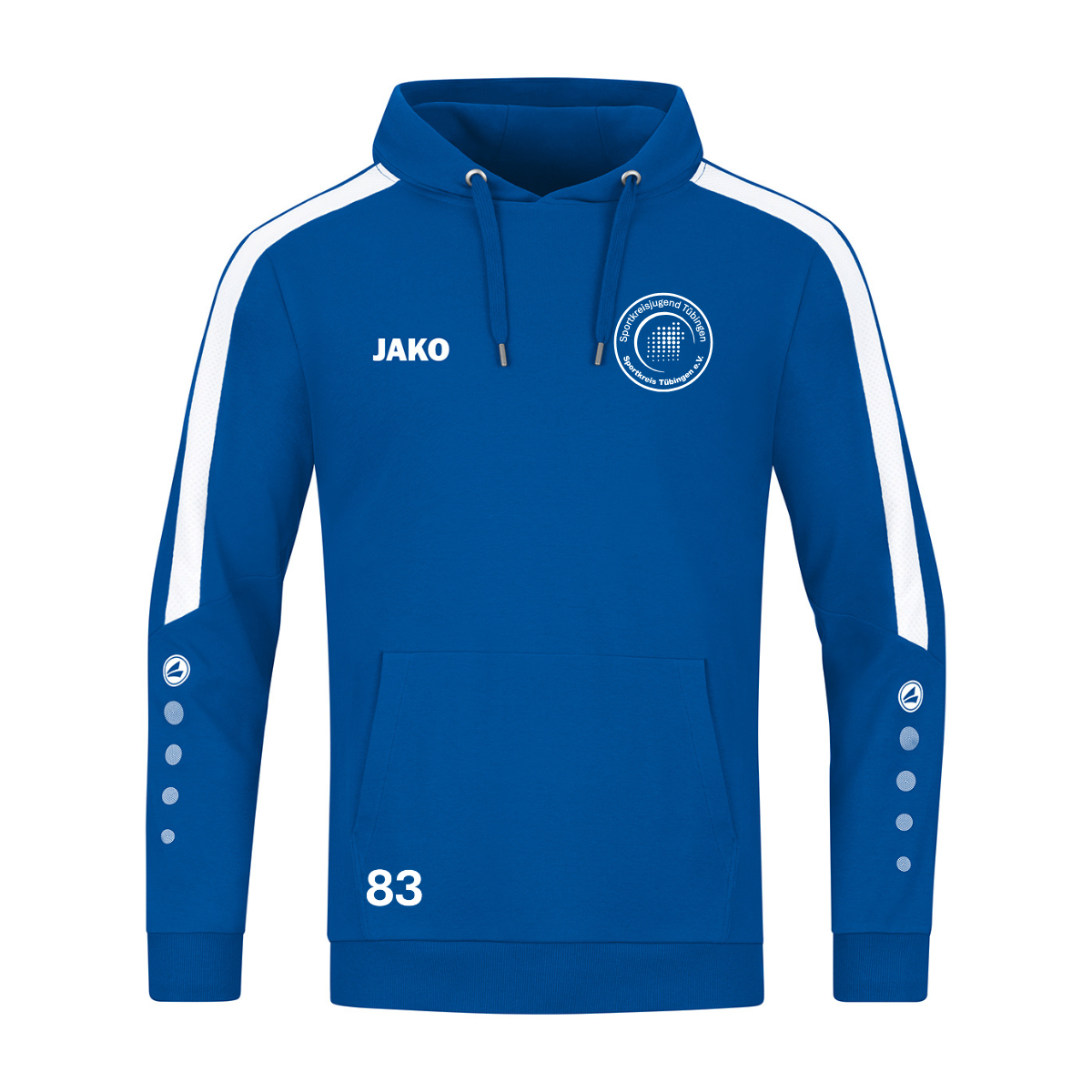 JAKO Kapuzensweat POWER Blau (inkl. Bedruckung) - Sportkreis Tübingen
