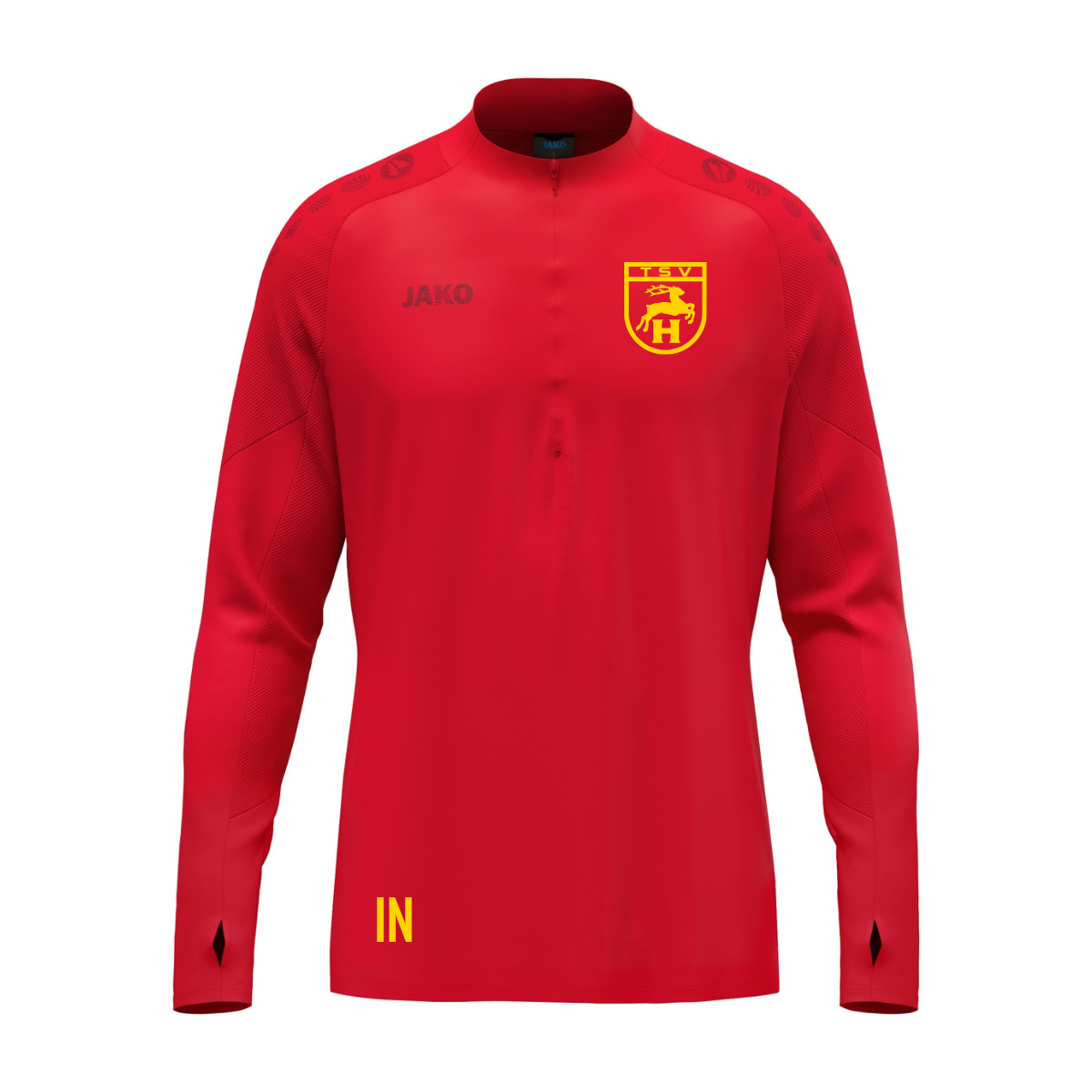 JAKO ZipTop Light Flow Rot Damen/Herren (inkl. Bedruckung) - Spitzbergläufer