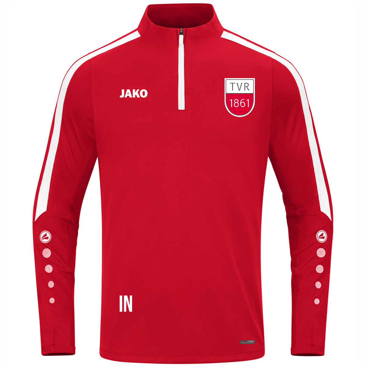 JAKO Ziptop Power rot (inkl. Bedruckung) - TV Rottenburg Leichtathletik