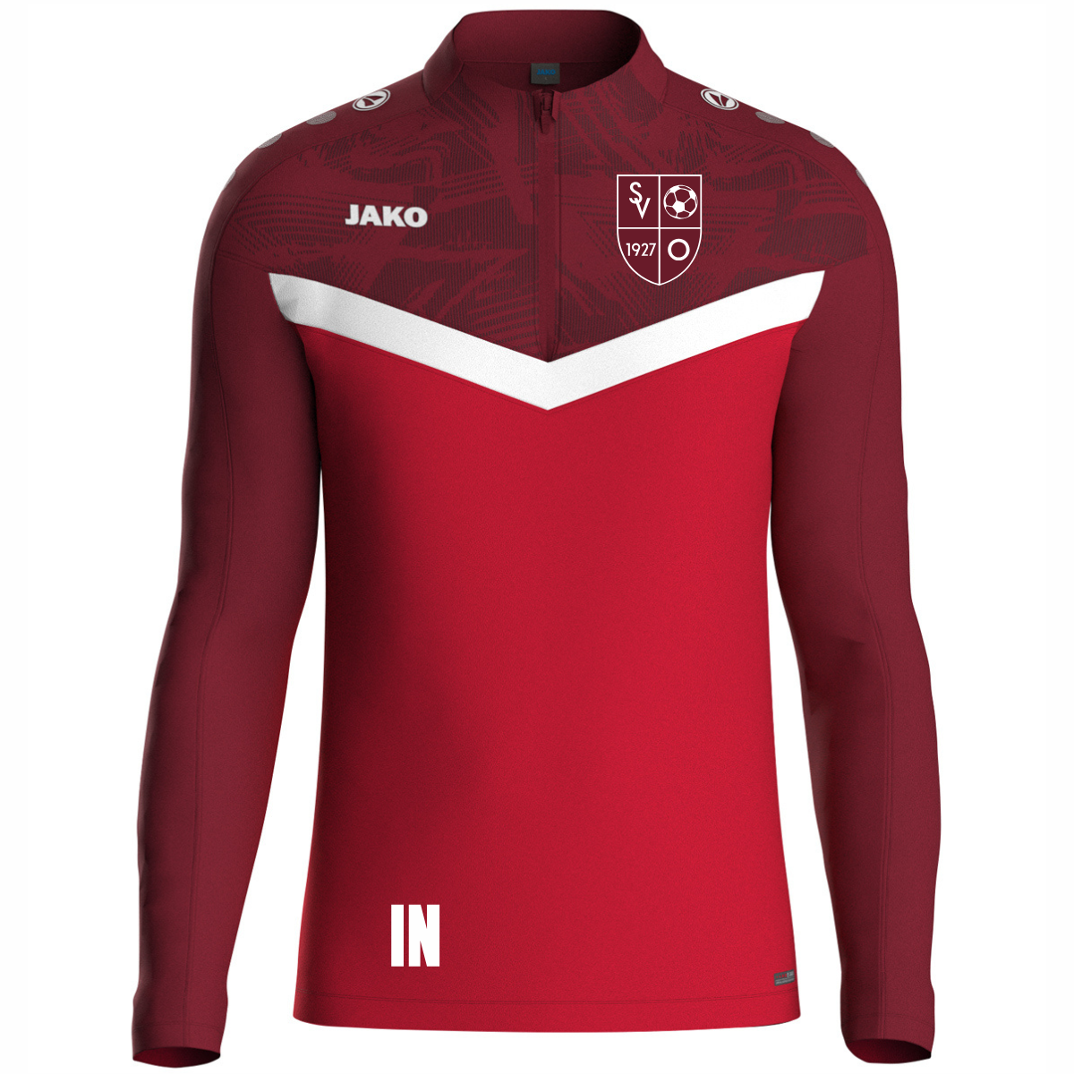 JAKO Ziptop Iconic rot (inkl. Bedruckung) - SV Owingen