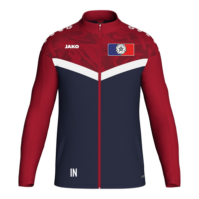JAKO Polyesterjacke Iconic marine/chili rot (inkl. Bedruckung) - SV Rosenfeld