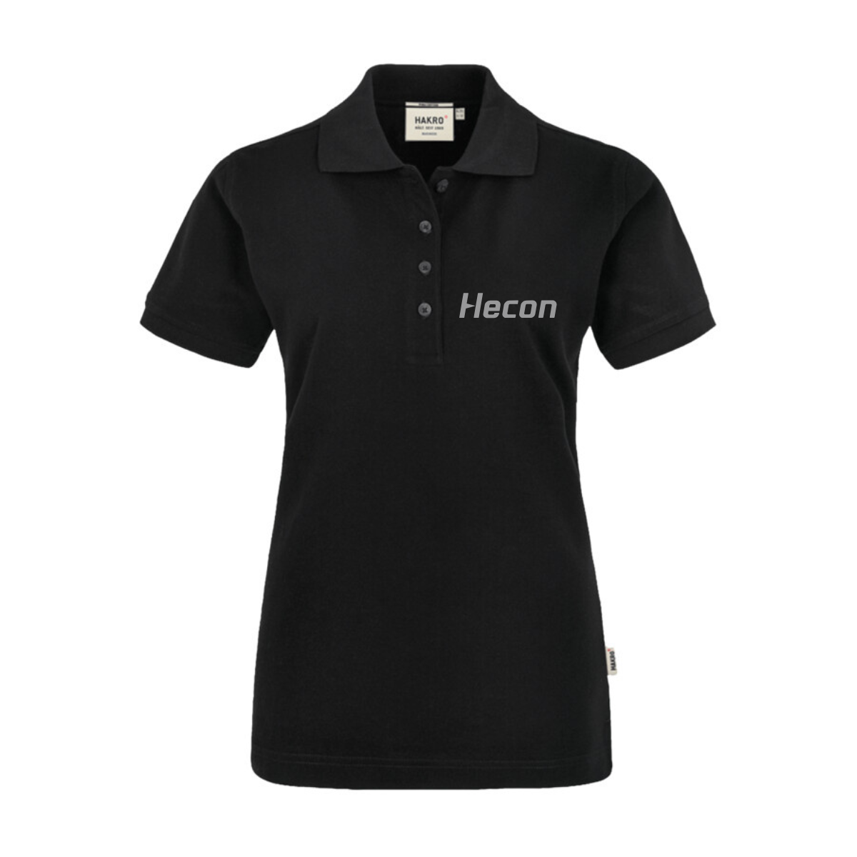 Hakro Damen Poloshirt Prima Cotton Schwarz (inkl. Bedruckung) - Hecon