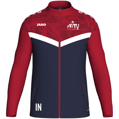 JAKO Polyesterjacke Iconic marine/chili rot (inkl. Bedruckung) - SG Jettingen - KITU