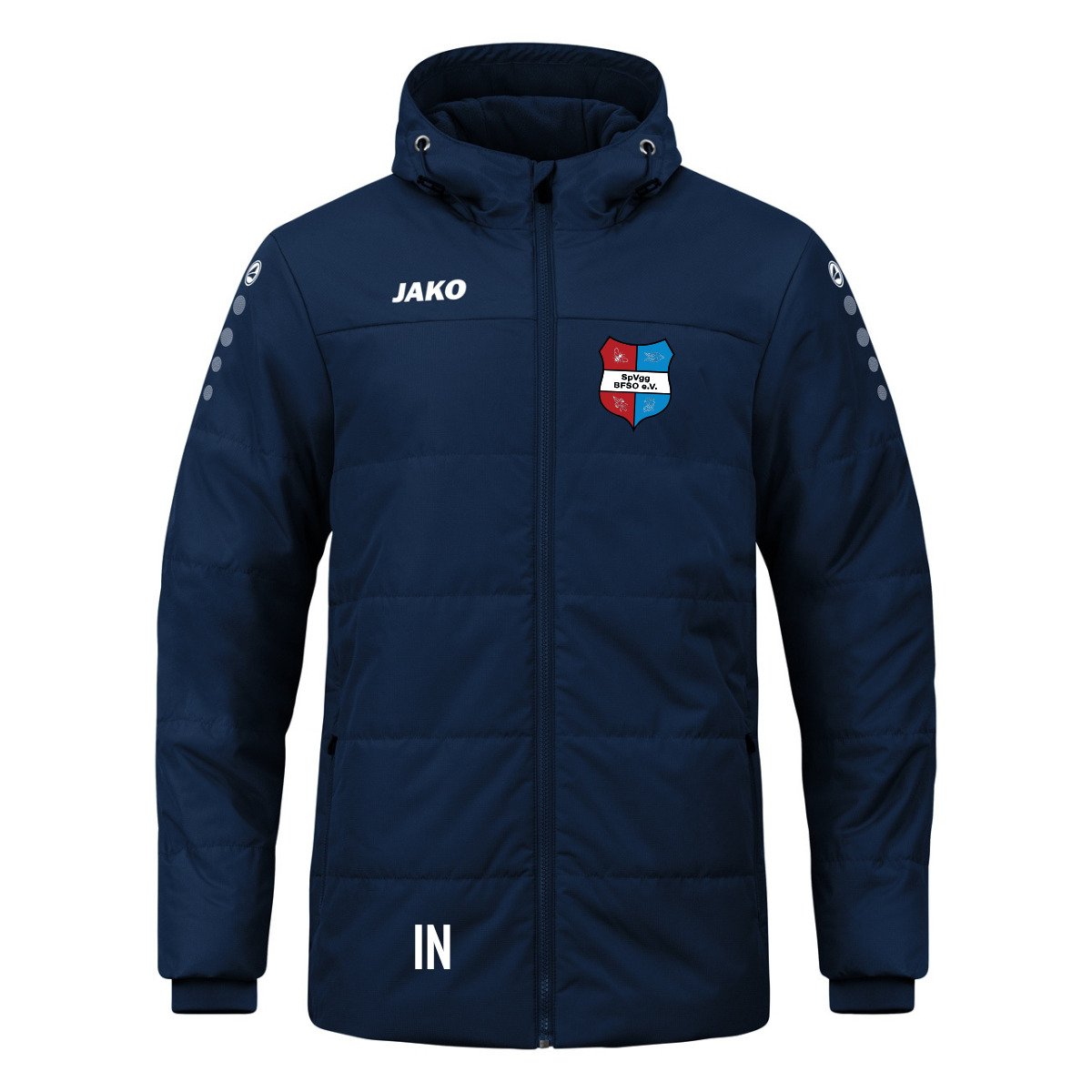 JAKO Winterjacke Team mit Kapuze marine (inkl. Bedruckung) - Spvgg BFSO