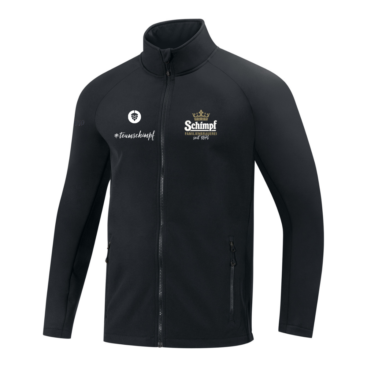JAKO Softshelljacke Schwarz (inkl. Veredelung) - Brauerei Schimpf