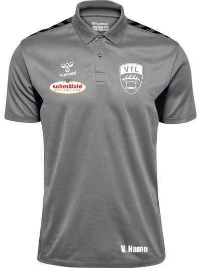 HUMMEL Functional Poloshirt AUTHENTIC (inkl. Bedruckung) - Grau - VfL Pfullingen Trainer