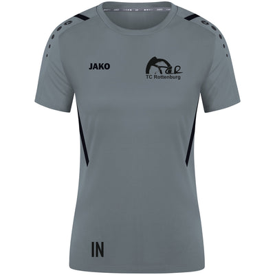 JAKO Damen T-Shirt CHALLENGE (inkl. Bedruckung) - Steingrau - TC Rottenburg
