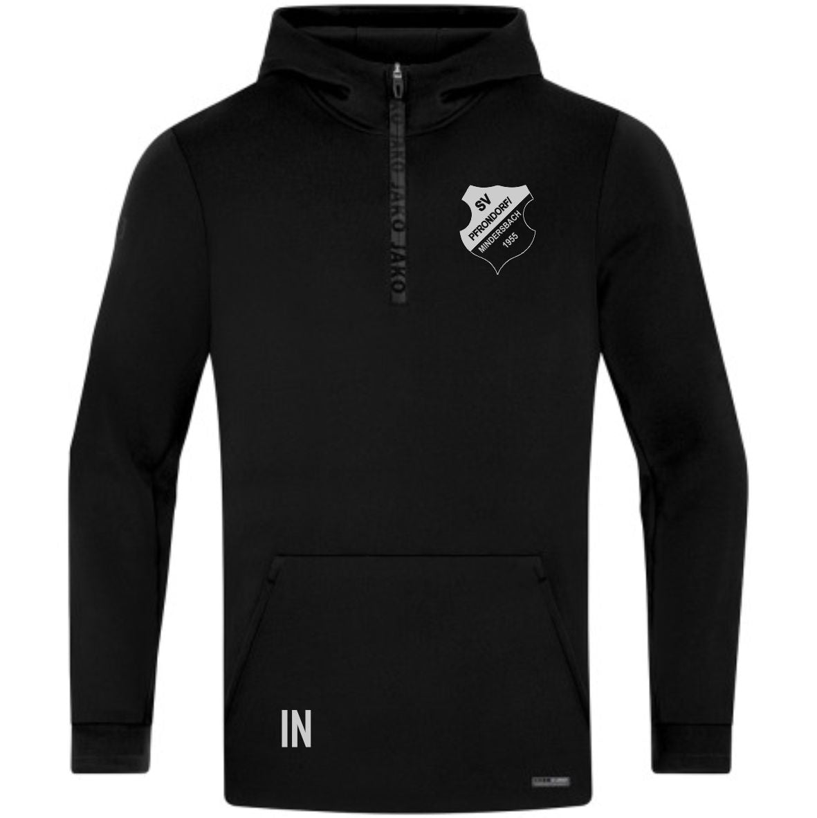 JAKO Zip Hoodie PRO CASUAL (inkl. Bedruckung) - Schwarz - SV Pfrondorf/Mindersbach