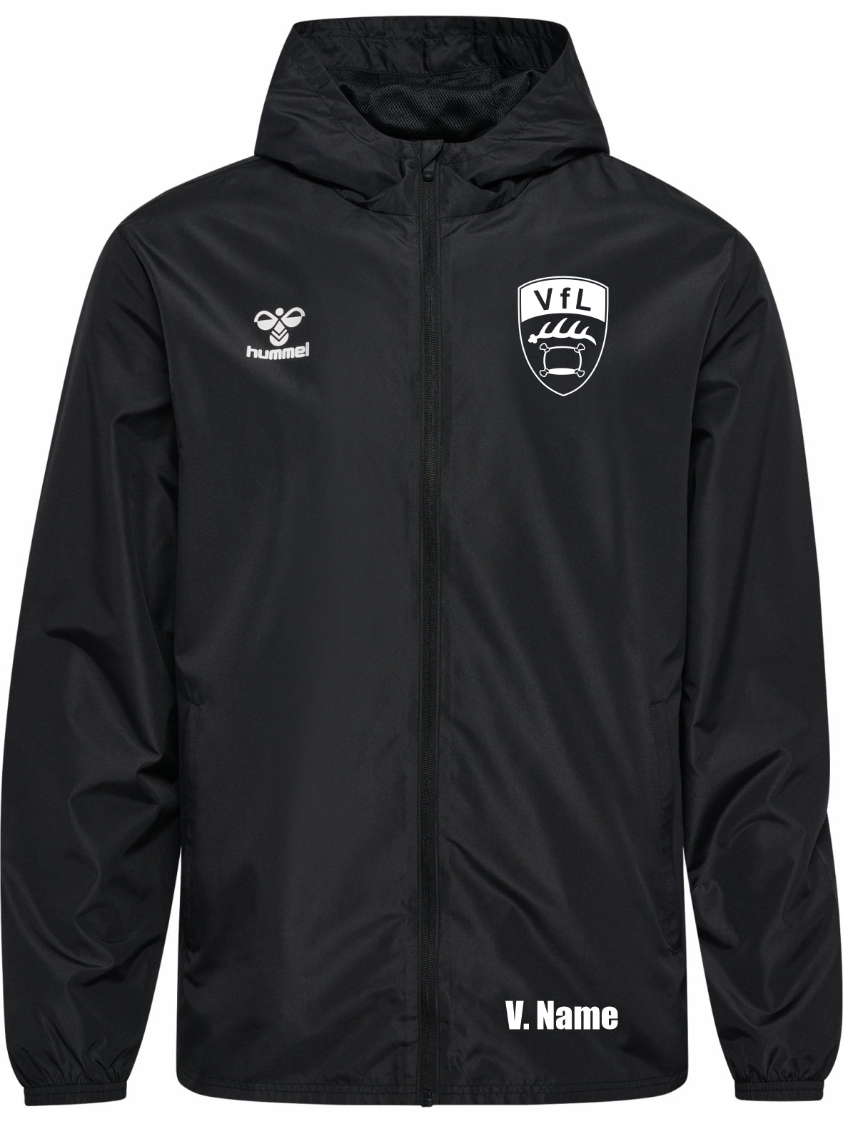 HUMMEL Rain Jacket ESSENTIAL (inkl. Bedruckung) - Schwarz - VfL Pfullingen