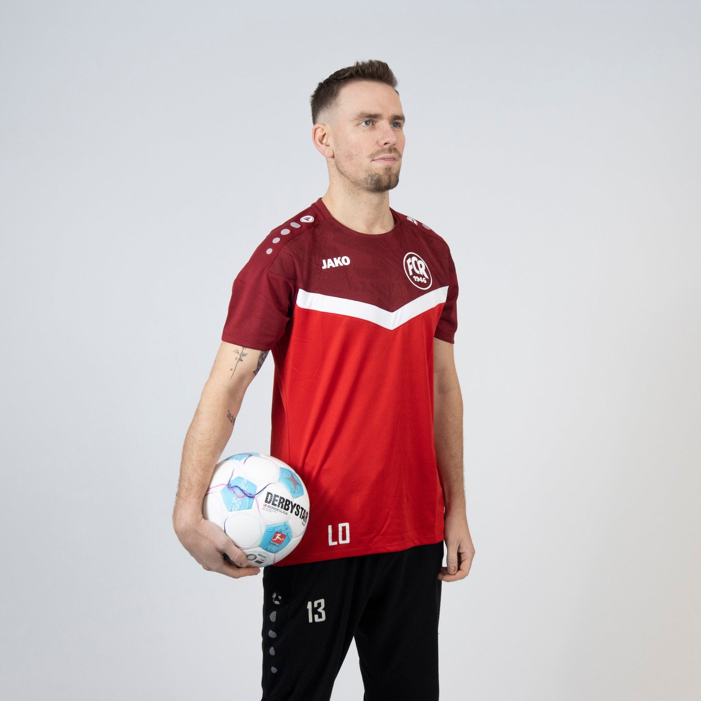 JAKO T-Shirt Iconic (inkl. Bedruckung) rot/weinrot - FC Rottenburg