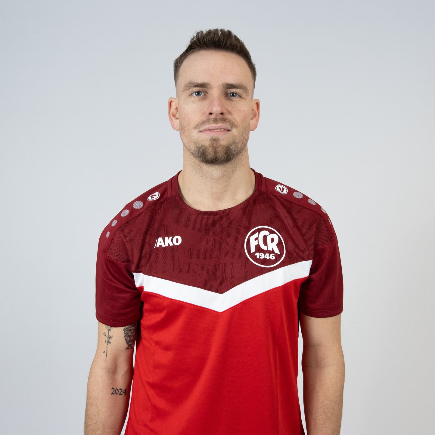 JAKO T-Shirt Iconic (inkl. Bedruckung) rot/weinrot - FC Rottenburg