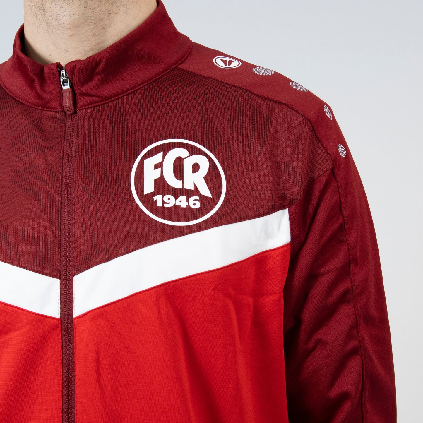 JAKO Polyesterjacke Iconic (inkl. Bedruckung) rot/weinrot - FC Rottenburg
