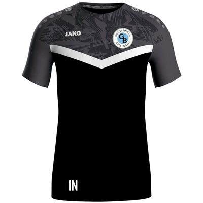 JAKO T-Shirt Iconic (inkl. Bedruckung) schwarz/anthrazit - SGM Göttelfingen/Baisingen
