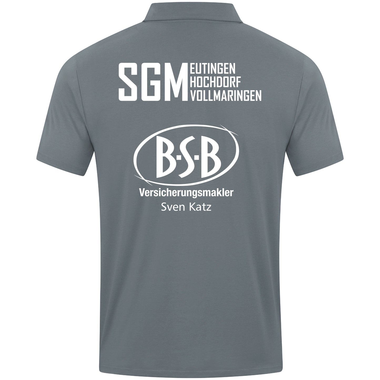 JAKO Polo Power steingrau (inkl. Bedruckung) - SGM Eutingen/Hochdorf/Vollmaringen