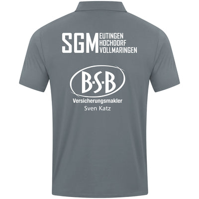 JAKO Polo Power steingrau (inkl. Bedruckung) - SGM Eutingen/Hochdorf/Vollmaringen