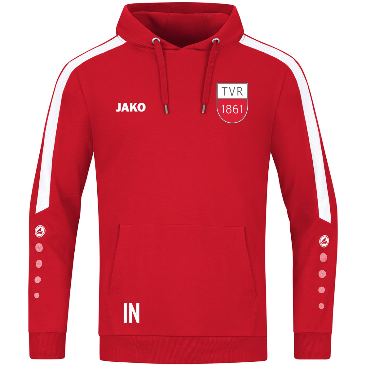 JAKO Kapuzen-Sweat-Power rot (inkl. Bedruckung) - TV Rottenburg