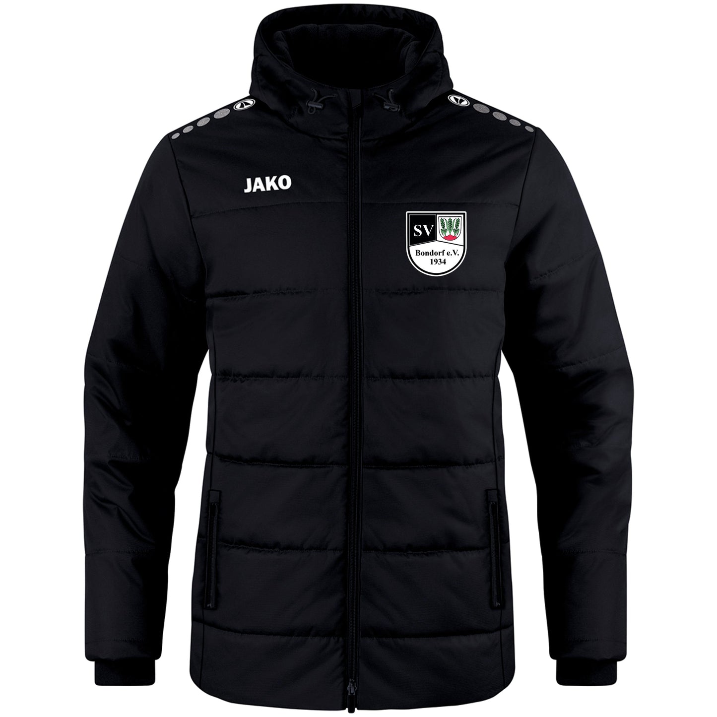 Jako Winterjacke Team mit Kapuze Schwarz - SV Bondorf