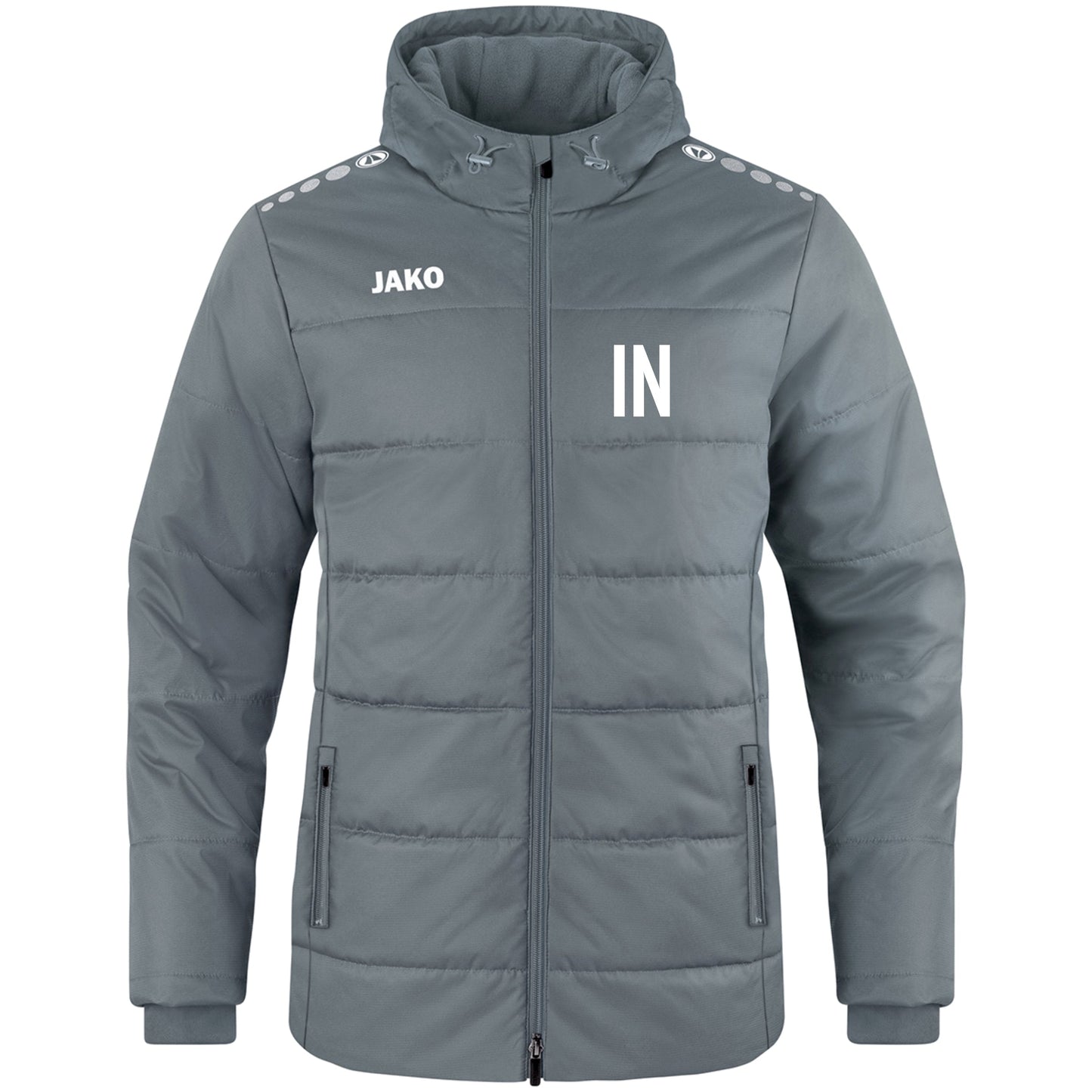 JAKO Coachjacke Team mit Kapuze steingrau (inkl. Bedruckung) - SGM Eutingen/Hochdorf/Vollmaringen