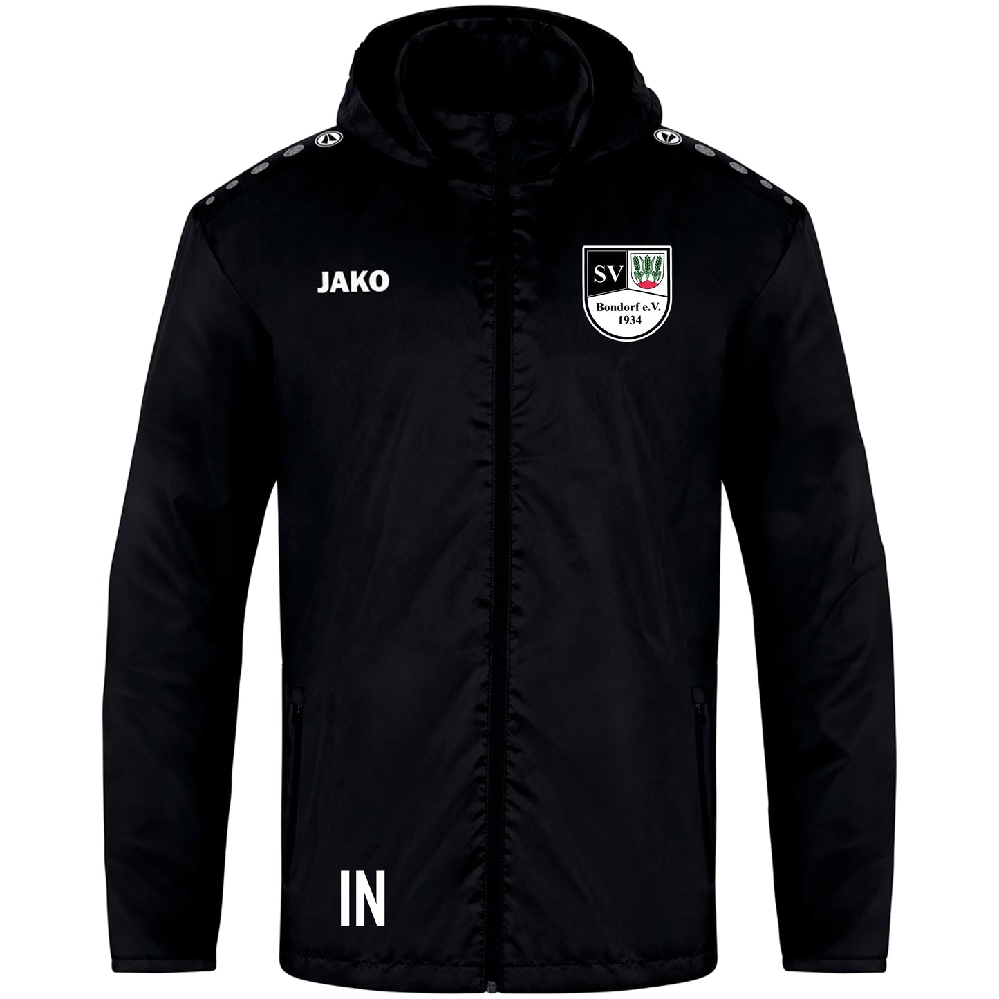 JAKO Regenjacke TEAM 2.0 (inkl. Bedruckung) - Schwarz