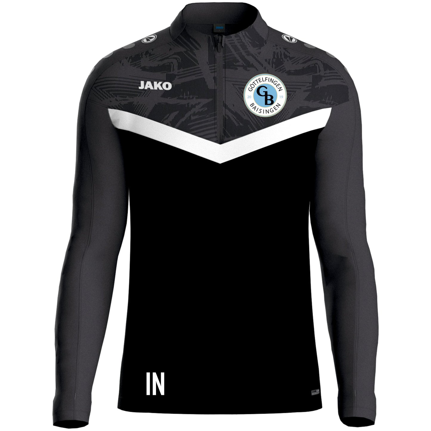 JAKO Ziptop Iconic schwarz/anthrazit (inkl. Bedruckung) - SGM Göttelfingen/Baisingen