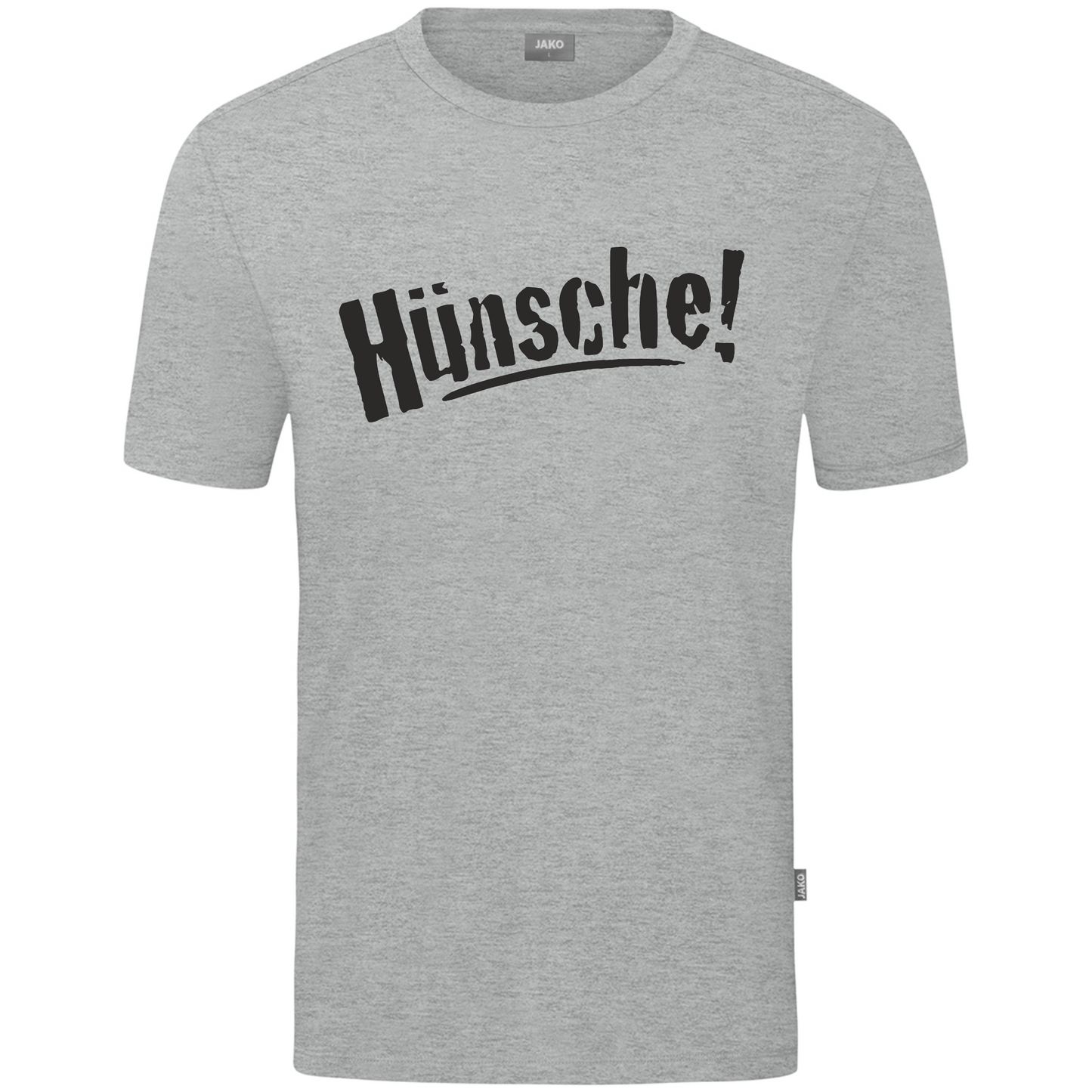 Jako T-Shirt Organic hellgrau meliert "Hünsche" (inkl. Bedruckung) - RSV Margretenhaun