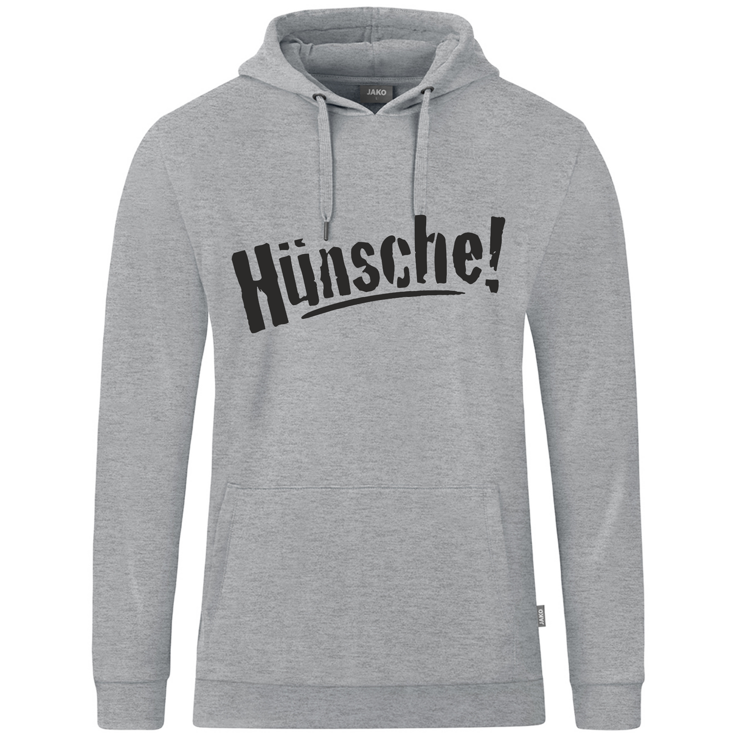 Jako Hoodie Organic hellgrau meliert "Hünsche" (inkl. Bedruckung) - RSV Margretenhaun