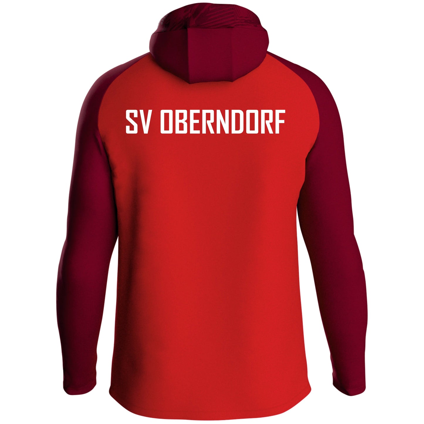 JAKO Kapuzenjacke Iconic rot/weinrot (inkl. Bedruckung) - SV Oberndorf