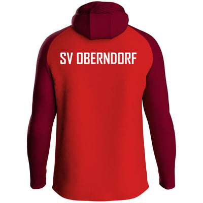 JAKO Kapuzenjacke Iconic rot/weinrot (inkl. Bedruckung) - SV Oberndorf