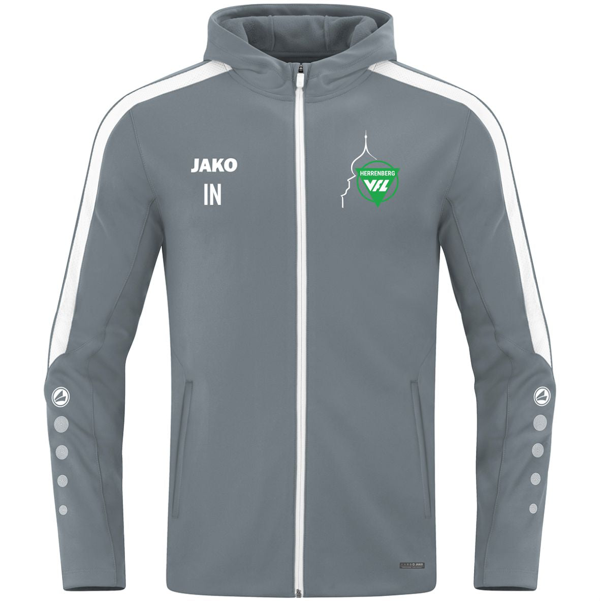 JAKO Kapuzenjacke POWER (inkl. Bedruckung) - Grau - VfL Herrenberg