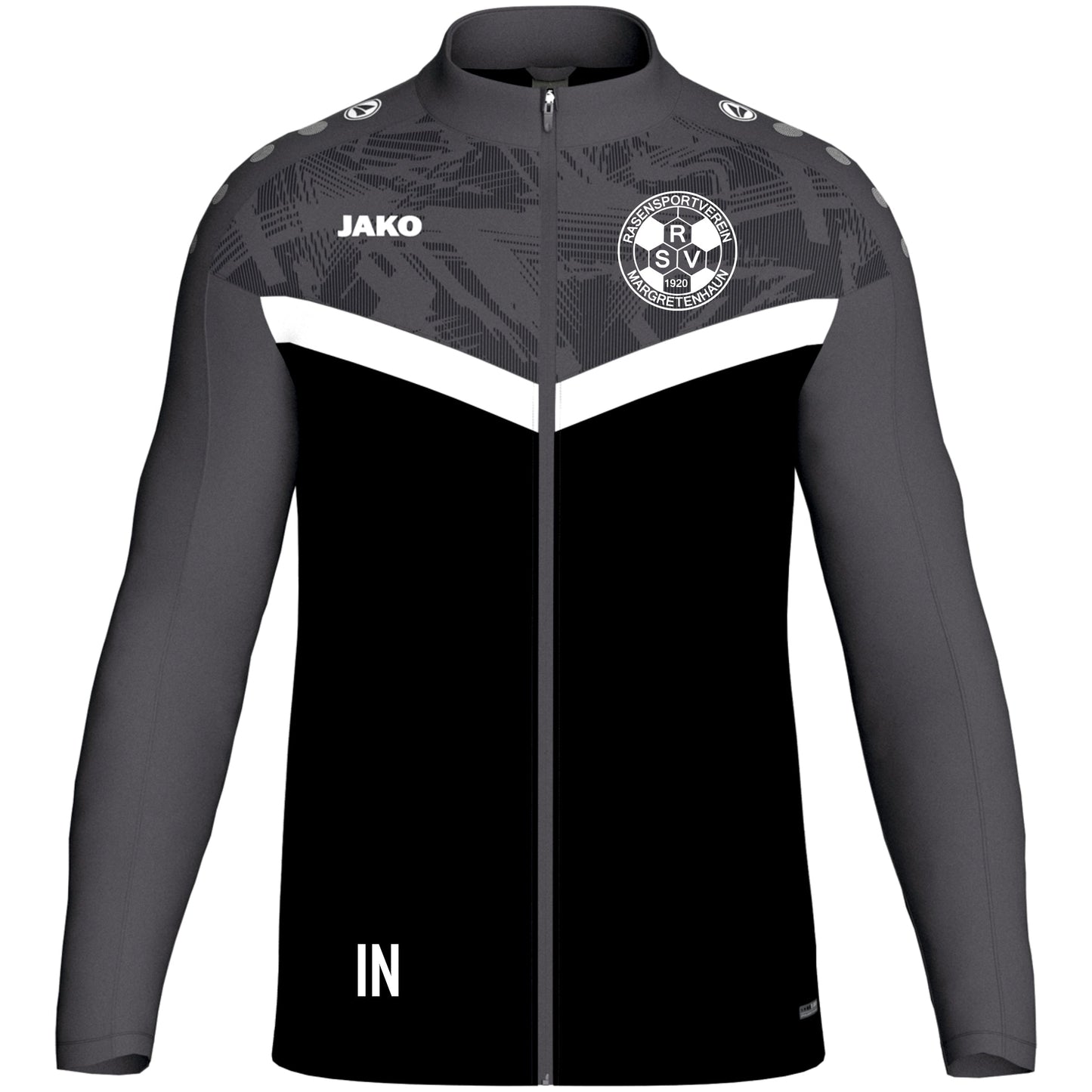 JAKO Polyesterjacke Iconic schwarz/anthrazit (inkl. Bedruckung) - RSV Margretenhaun