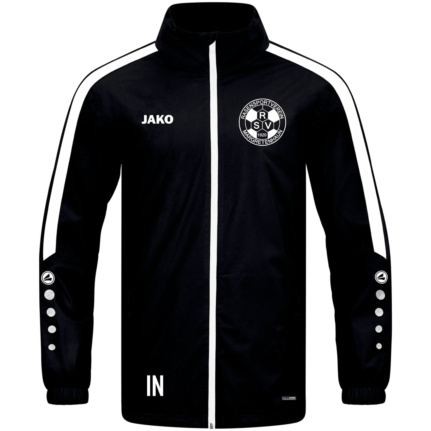 Jako Regenjacke Power schwarz (inkl. Bedruckung) - RSV Margretenhaun