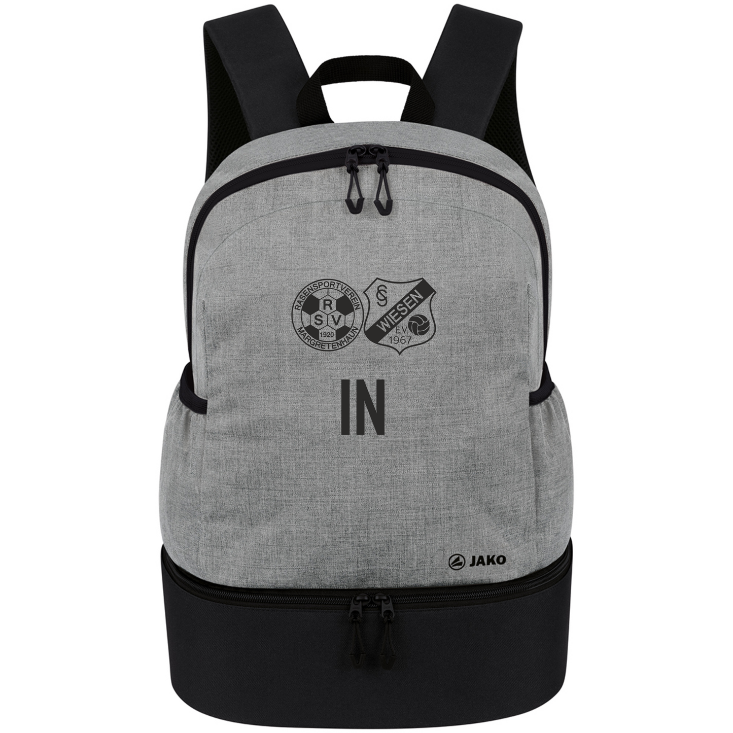 Jako Rucksack Challenge hellgrau meliert (inkl. Bedruckung) - RSV Margretenhaun