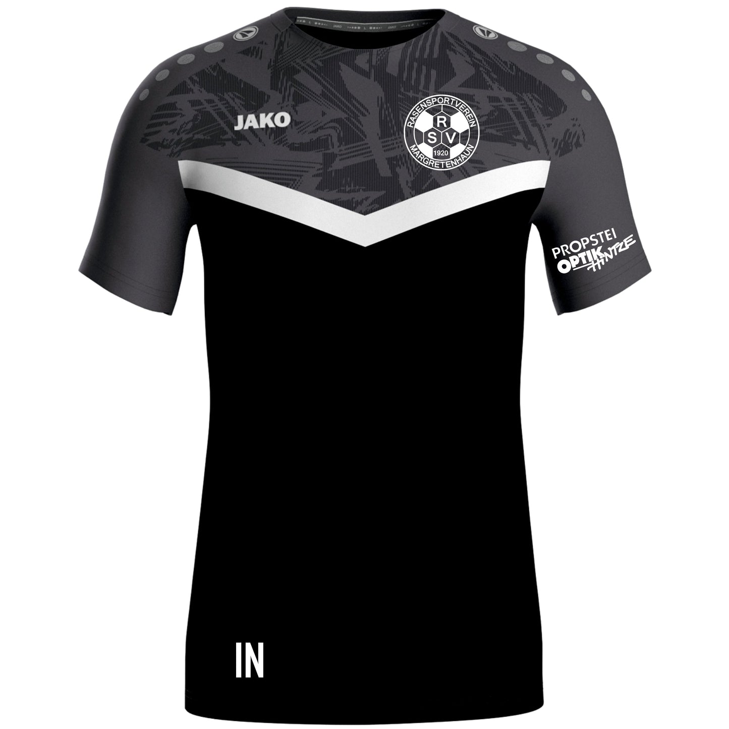 Jako T-Shirt Iconic schwarz/anthrazit (inkl. Bedruckung)- RSV Margretenhaun