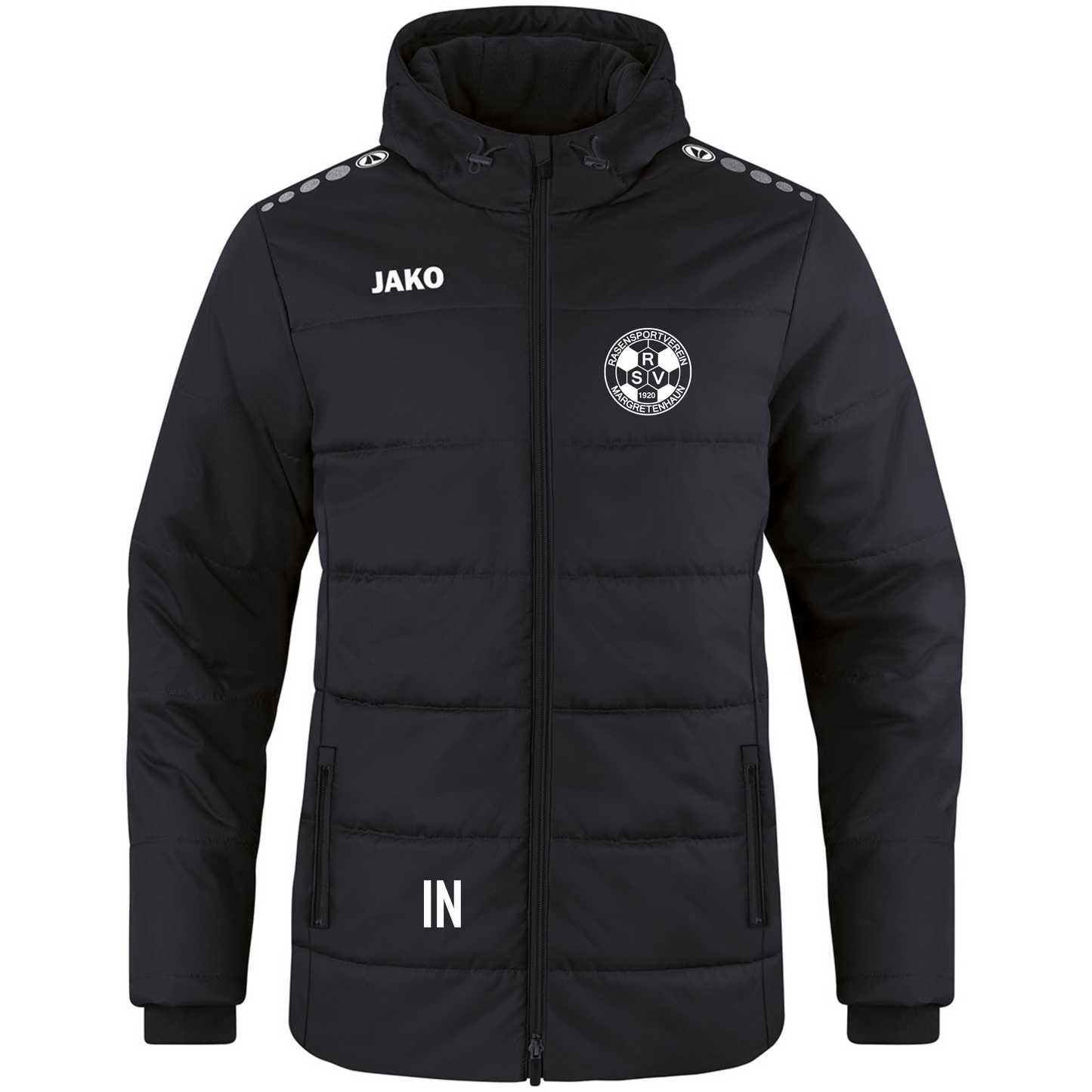 Jako Winterjacke Team mit Kapuze  schwarz (inkl. Bedruckung) - RSV Margretenhaun