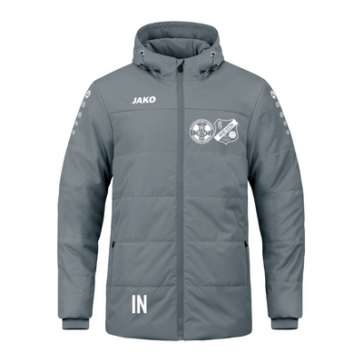 Jako Jugend Coachjacke Team mit Kapuze steingrau (inkl. Bedruckung) - RSV Margretenhaun