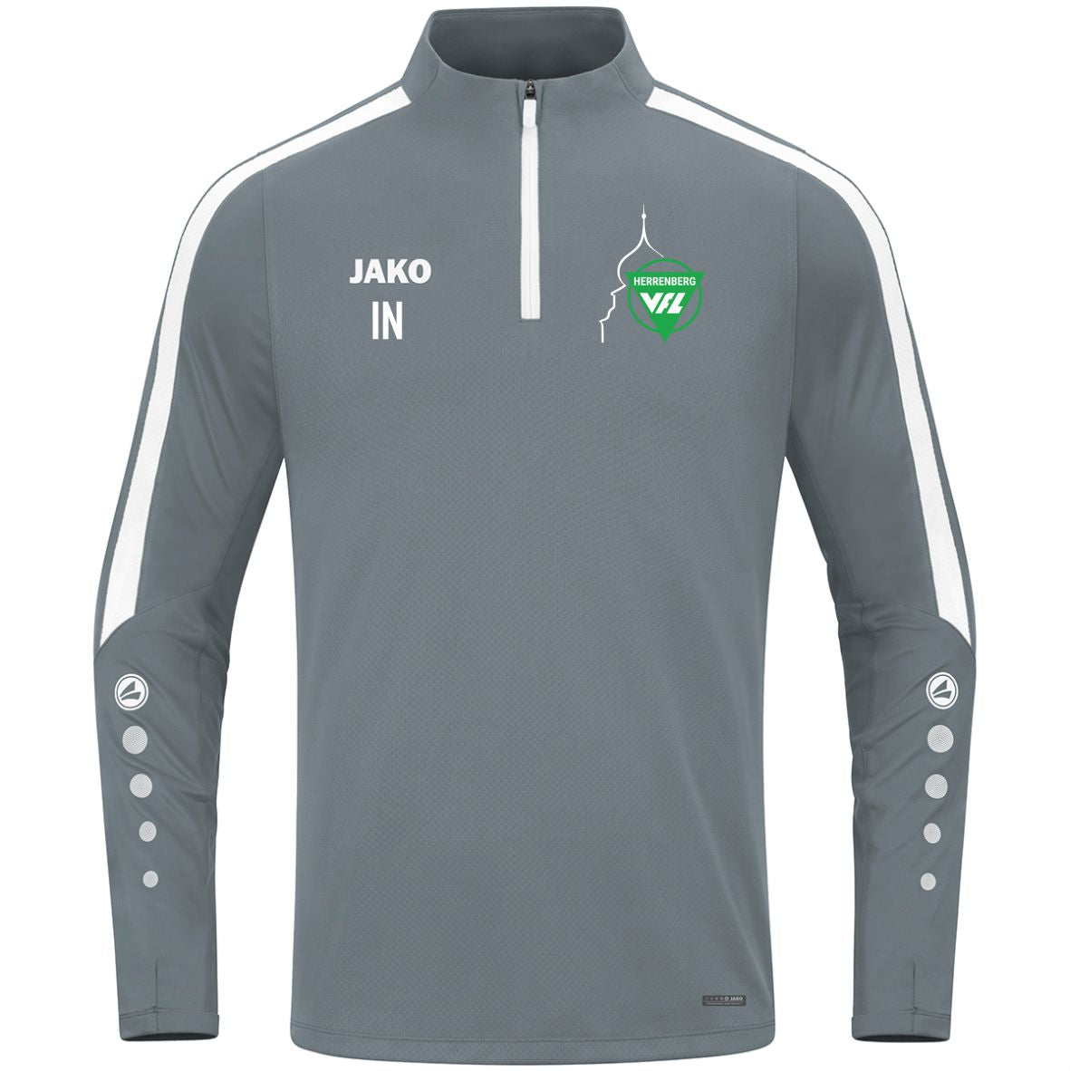 JAKO Zip-Top POWER (inkl. Bedruckung) - Grau - VfL Herrenberg