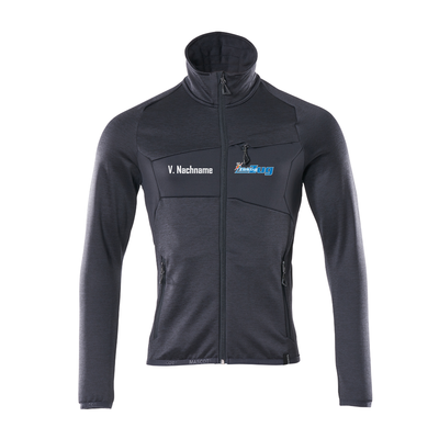 MASCOT® Fleecepullover mit Reißverschluss (inkl. Bedruckung) Elektro Zug