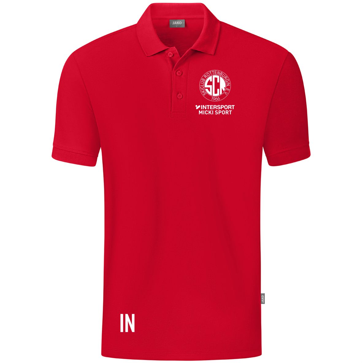JAKO Polo ORGANIC (inkl. Bedruckung) - Rot - Skiclub Rottenburg