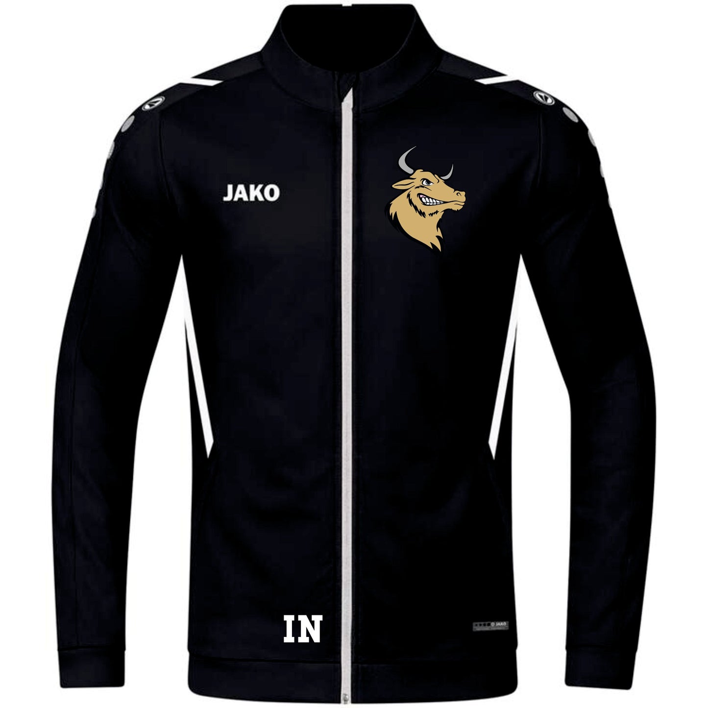 JAKO Polyesterjacke CHALLENGE (inkl. Bedruckung) - Schwarz - Bulls Bondorf