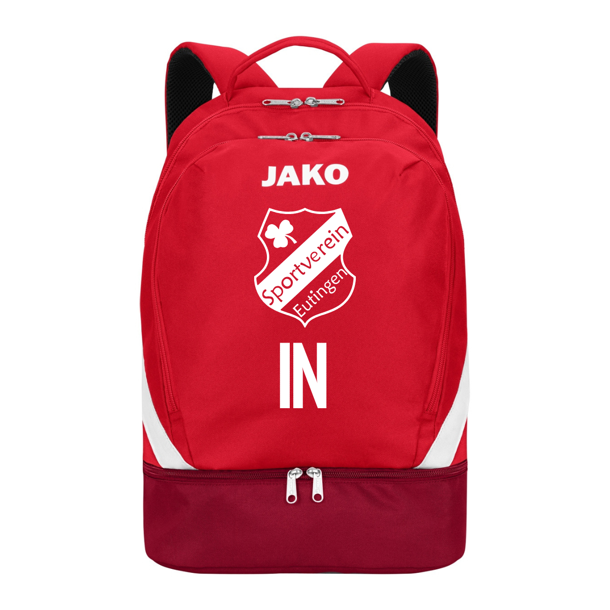 JAKO Rucksack Iconic (inkl. Bedruckung) rot/weinrot - SV Eutingen