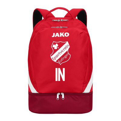 JAKO Rucksack Iconic (inkl. Bedruckung) rot/weinrot - SV Eutingen
