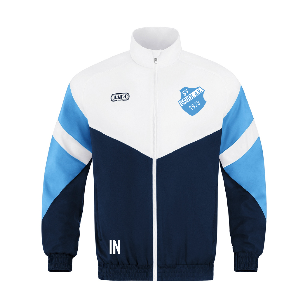 JAKO Freizeitjacke Retro marine/weiß/skyblue (inkl. Bedruckung) - SV Gruol