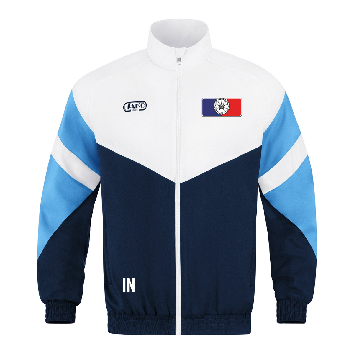 JAKO Freizeitjacke Retro marine/weiß/skyblue (inkl. Bedruckung) - SV Rosenfeld