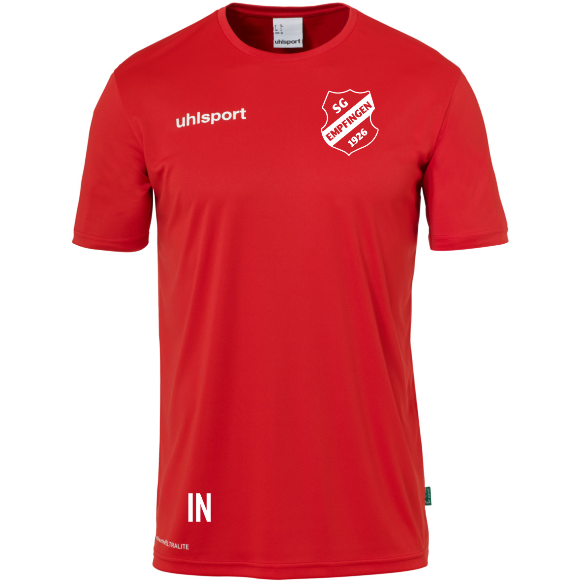UHLSPORT Functional T-Shirt ESSENTIAL (inkl. Bedruckung) - Rot/Weiss - SG Empfingen
