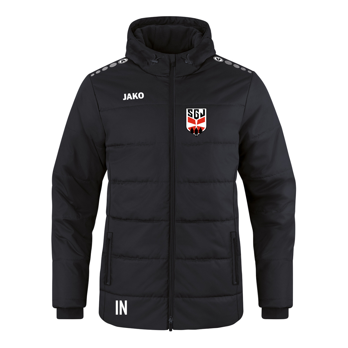 Jako Winterjacke Team mit Kapuze  schwarz (inkl. Bedruckung) - SG Jettingen